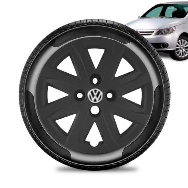 Imagem de Calota Volkswagen Voyage G5 aro 14 2013 2014 2015 Preta Fosc