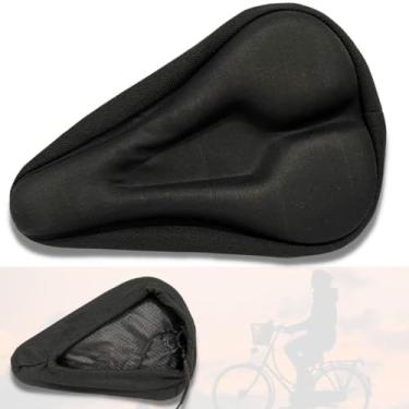 Imagem de Capa de Selim Banco Assento de bicicleta, almofada em Gel para bicicletas e Bikes ergométricas com banco Fino. R78
