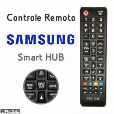 Imagem de 7036 Controle Tv Samsung Smart Hub / Bn98-06046A , Un32j4300agxzd , Lh