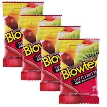 Imagem de Kit 4 Pacotes Preservativo Blowtex Tutti-frutti C/ 3 Unidades Cada