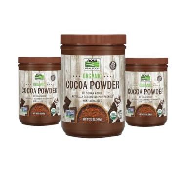 Imagem de Now Foods Cacau em Pó Orgânico Cocoa Powder 340g 3 unidades Produto Importado