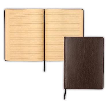 Imagem de Samsill Caderno de capa dura vintage, 200 páginas pautadas, marrom, 19,5 x 25,4 cm