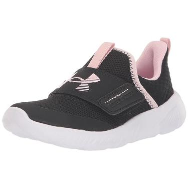 Imagem de Under Armour Tênis de corrida infantil pré-escolar, (001) Preto/Prime Pink/Prime Pink, 16