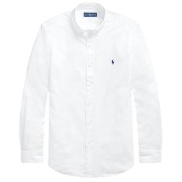 Imagem de POLO RALPH LAUREN Camisa esportiva masculina clássica de popelina, (Nova coleção), branco, G