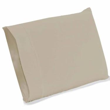 Imagem de Kit 02 Fronhas Classic Tecido Percal 400 Fios 70x50 cm Antiácaro, Anti-pilling com Toque Macio - Bege