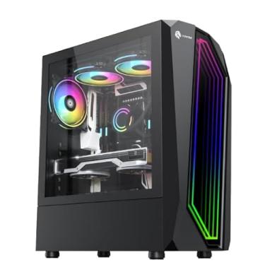 Imagem de GABINETE ATX GAMER HAYOM GB1725 PRETO S/FANS VIDRO TEMPERADO - SEM FONTE
