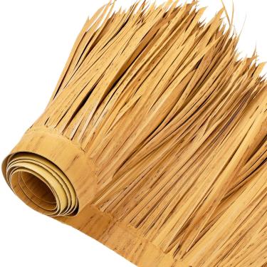 Imagem de Cabana Mexicana Tiki Hut Grama Contorno Telhado Tiki Bar Grama Pato Persiana para Telhado de Palha de Palha de Palha de Palha de Pato para Festa de Cercas (Amarelo Manchado, 189 x 38 cm)