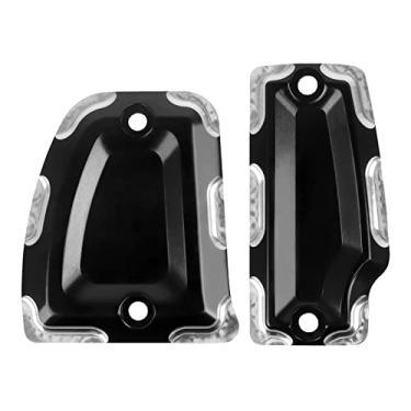 Imagem de HAONEL Tampas de cilindro mestre substituição dianteira e traseira para escoteiro indiano/escoteiro Sixty Bobber 2016-2023 CNC alumínio tampa do reservatório de fluido de freio peças acessórios