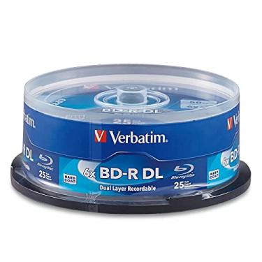 Imagem de Verbatim BD-R 50GB 8X Blu-ray Disco de mídia gravável camada dupla - pacote com 25 eixos - 98356