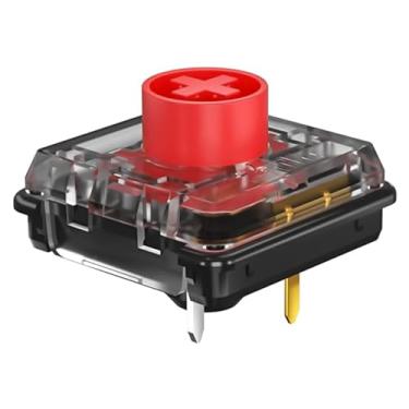 Imagem de Zjmehty Kailh Choc V2 Interruptores vermelhos de baixo perfil para teclado mecânico, interruptor linear RGB/SMD/MX de 4 pinos 50gf (72 peças, Choc V2 vermelho)