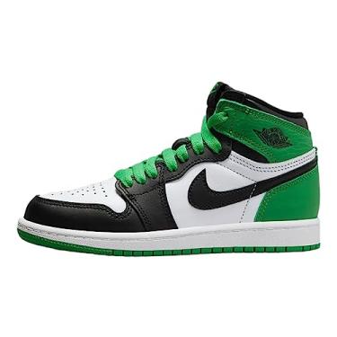 Imagem de Tênis infantil Jordan 1 Retro High Og, Preto/Verde da Sorte - Branco, 11.5 Little Kid