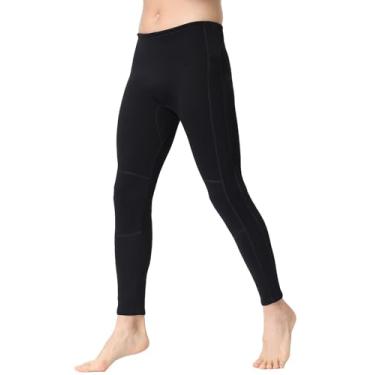 Imagem de REALON Calça de mergulho masculina e feminina, roupa molhada, meia-calça de natação de neoprene de 3 mm, 2 mm, longa, mergulho, surf, caiaque, mantém aquecido para treino, mergulho, snorkel, canoagem,