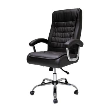 Imagem de Cadeira de Escritório Presidente Executivo Marrom Big Molas Ensacadas Pillow Top 150kgs