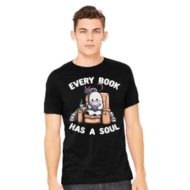 Imagem de TeeFury - Every Book Has A Soul - Camiseta masculina, Preto, 3G