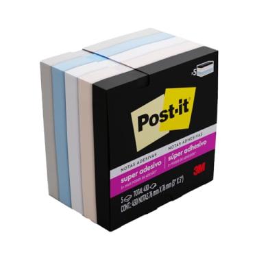 Imagem de Post-it, 3M, Bloco de Notas Adesivas, Coleção Serenidade, 76x76, 430 folhas