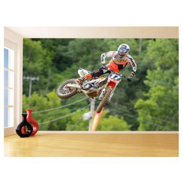 Imagem de Papel De Parede 3D Moto Cross Trilha Terra Mx 3,5M Bkm14
