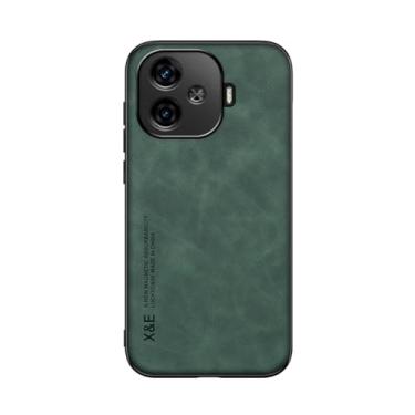 Imagem de Kepuch Silklike Capa para Vivo IQOO Z9 China/IQOO Z9 Turbo - Case Placa de Metal Embutida - Verde