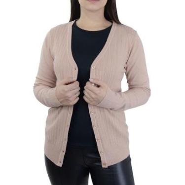 Imagem de Blusa Feminina Facinelli Tricot Cardigan Camel - 651099-Feminino