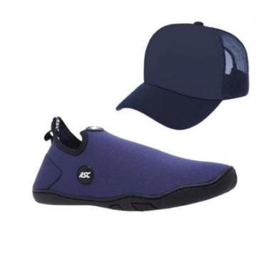 Imagem de Kit Sapatilhas Aquáticas em Neoprene + Boné Trucker-Unissex