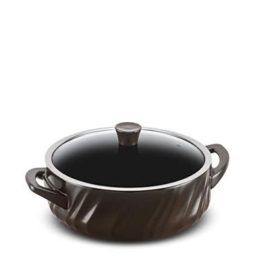 Imagem de Ceraflame Caçarola de Cerâmica Baixa Twist 28cm 4500ml Chocolate