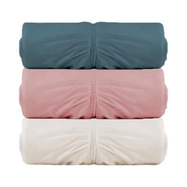 Imagem de Kit 3 Lençóis Malha Casal com Elastico Vivaldi - Fio 30/1 Penteado - 100% Algodao (Kit1)