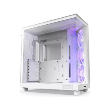 Imagem de Gabinete Gamer NZXT H6 Flow RGB Mid Tower CC-H61FW-R1 Compacto Branco