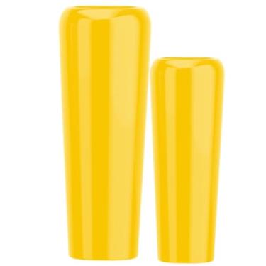 Imagem de Jogo Vasos Vietnamita 80cm E 65cm Fibra De Vidro Auto Brilho (Amarelo)