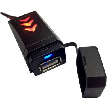 Imagem de Tomada 12v Carregador Gps Moto Motoboy Celular Usb Universal - S PARTS