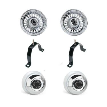 Imagem de Calota Raiada Traseira Aro 20 Universal C/ Cubo Completa Par - Bepo