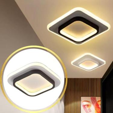Imagem de Luminária 24cm Duplo LED 24 Watts 3 Cores Lustre Teto Plafon Gimpo KJG