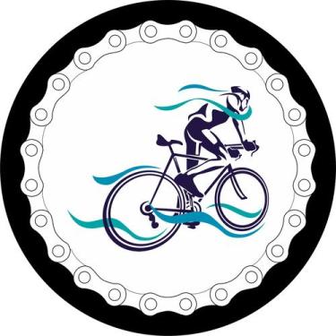 Imagem de Painel de Tecido Sublimado Redondo Bicicleta Ciclismo c/ Elástico - Fa
