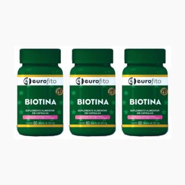 Imagem de Kit 3x Biotina Com 60 capsúlas 500mg - spirulina