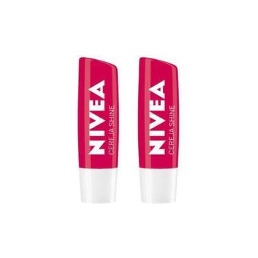 Imagem de Protetor Labial Nivea 4,8G Cereja Shine - Kit C/2 Un