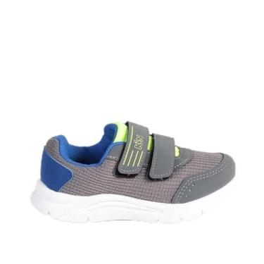 Imagem de Klin, Tênis Esportivo Menino Klin New Sport Cinza/Verde 199107-1 Tamanho:22;Cor:Cinza