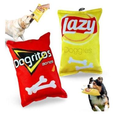 Imagem de Brinquedo Para Cães cachorros Dogritos Lazy Bag Of Chips Brinquedos Pe