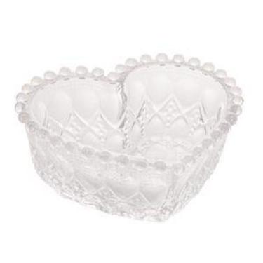 Imagem de MINI TRAVESSA DE VIDRO SODO-CALCICO CORACAO BALLS 13,5x12x5cm - Lyor