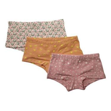 Imagem de Kit 10 Calcinhas Infantis Criança Boxer Seguro Para A Pele - Folly, G,