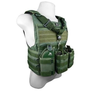 Imagem de Colete Tático Modular Ja3 + 4 acessórios Verde - J.A Rio Militar, P