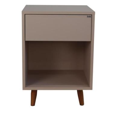 Imagem de Mesa de Cabeceira 1 nicho 1 gaveta 400x550x400 - Kolla Mobília, Sal Ro