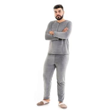 Imagem de Pijama De Plush Frio Inverno Quentinho Adulto Envio Imediato - Super S