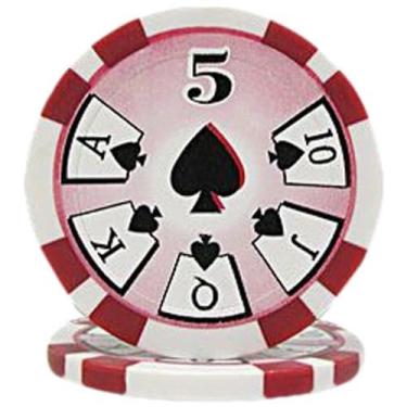 Imagem de Trademark Poker High Roller 100 fichas de pôquer (5 peças), 11,5 g