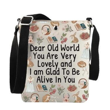 Imagem de JNIAP Anne Book Presentes Literários Anne Novel Inspirada Bolsa transversal Literária Presente Literário, Dear Old World C Bag