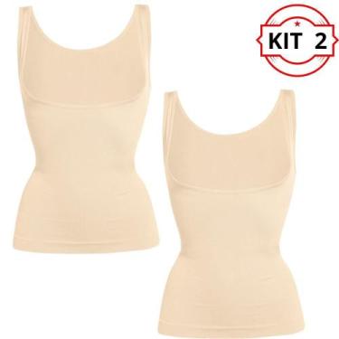 Imagem de  Kit 2 Cintas Modeladora Postural Feminina - Slim Fitness, Bege, PP