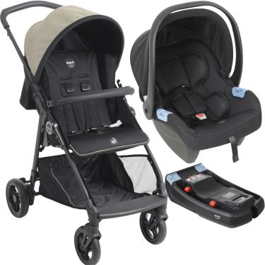 Imagem de Carrinho de Bebe com Bebe Conforto e Base Burigotto Lui Sand