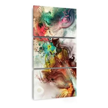 Imagem de Quadro Abstrato Decorativo Mosaico Vertical Sala Hall Quarto - Wall Fr