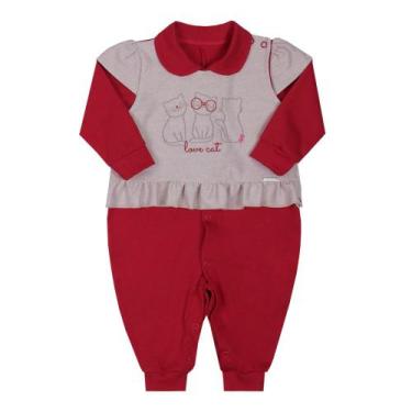 Imagem de Macacão Longo Bebê Menina Le Bhua Linha Paraiso Enxoval 374 - Le Bhua 