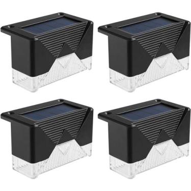 Imagem de Kit 4 Lâmpada Solar IP65 Led de Parede Lâmpada de Iluminação de Escada
