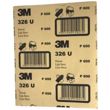 Imagem de LIXA SECO P 600 OURO 326U 225 X 275 -3M Massa Corrida Metal