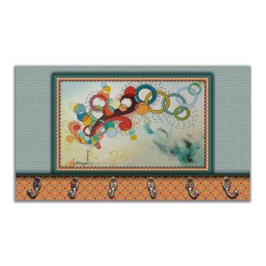 Imagem de Cabideiro de Parede Porta Colar Chaves Cintos Toalhas Celebração da Vi