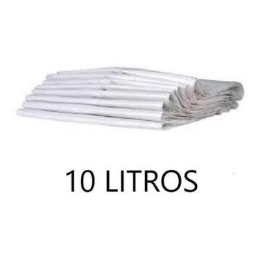 Imagem de Saco Lixo Branco Para Cozinha Banheiro 10 Litros - 100 Und. - HIGIPACK